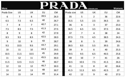 Prada women's shoe size chart